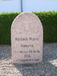 Kirsten Marie Madsdatter_P304. Gravsten paa Giver kirkegaard.
