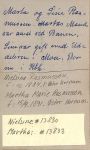 Nielsine Rasmussen P13830. Martha Rasmussen P13833.. Bagside.